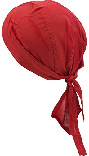fashionchimp Zandana aus 100% Baumwolle, Bandana-Kopftuch, Bikertuch für Damen und Herren, Muster-Print (Rot-Uni) von fashionchimp
