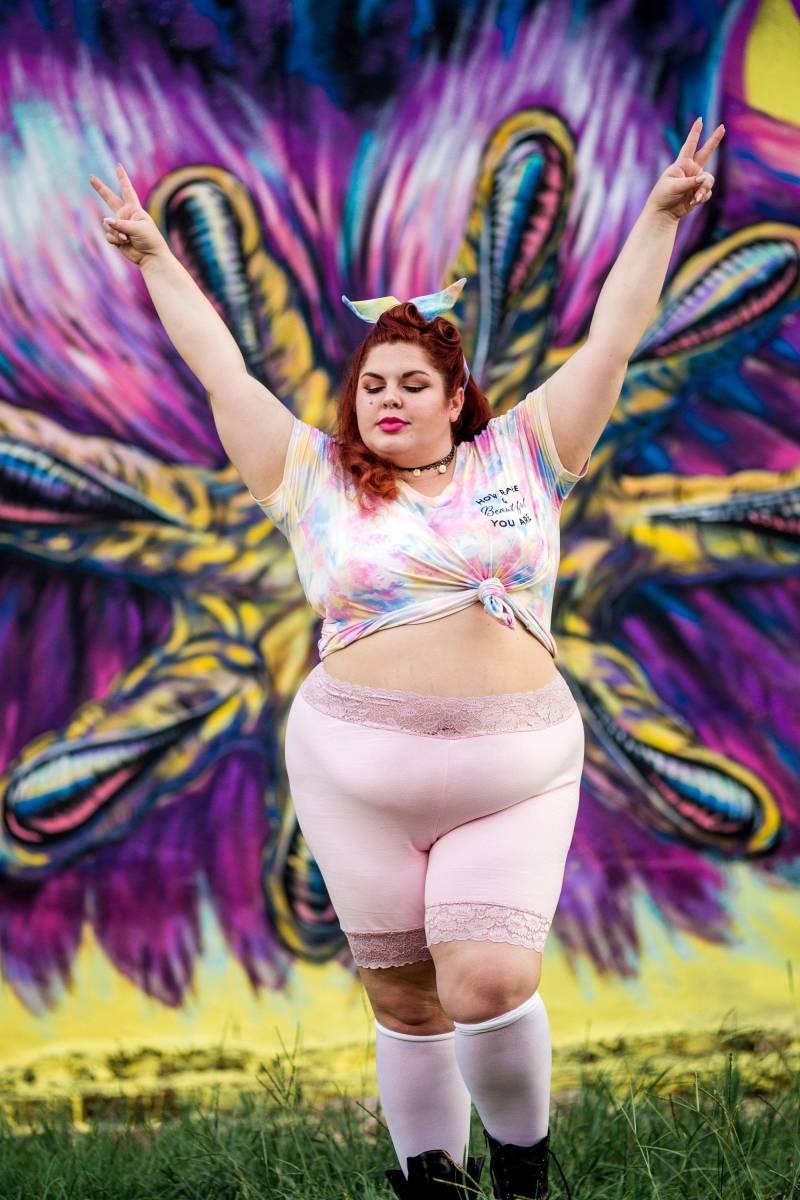 Bikershorts Aus Baumwolle in Übergröße Mit Spitzenbesatz von fashionmeme