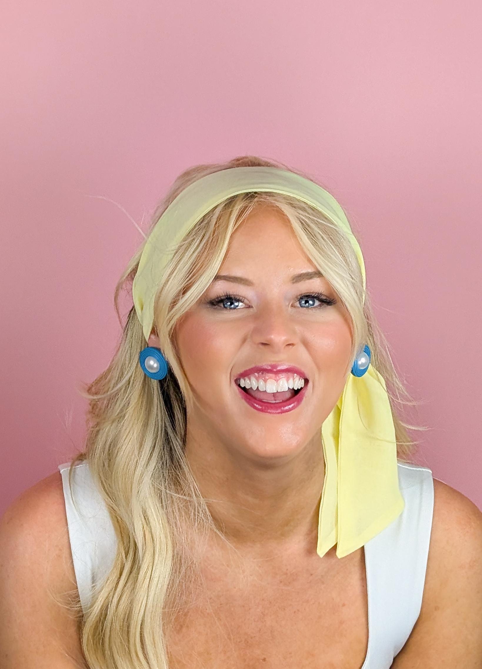 Große Retro 60Er Jahre Perlen Ohrclips Vintage Stil Schmuck Blau Rosa Orange von fashionmeme