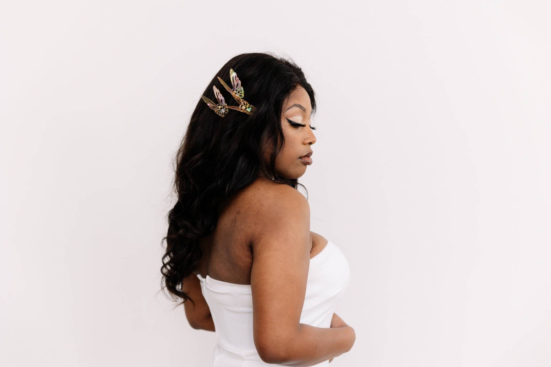 Irisierende Schmetterling Haarnadeln Braut Cosplay Accessoires von fashionmeme