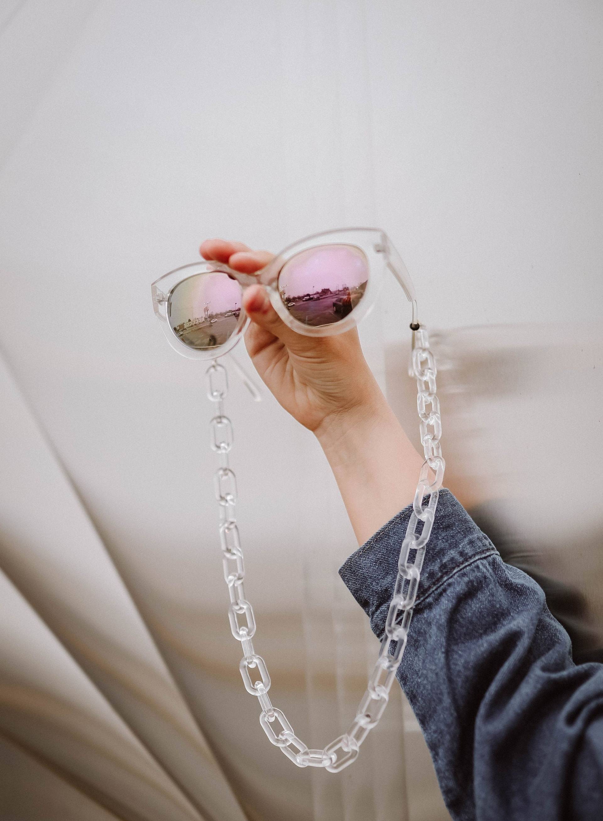 Klare Acryl Brillenkette Lucite Brillenband von fashionmeme