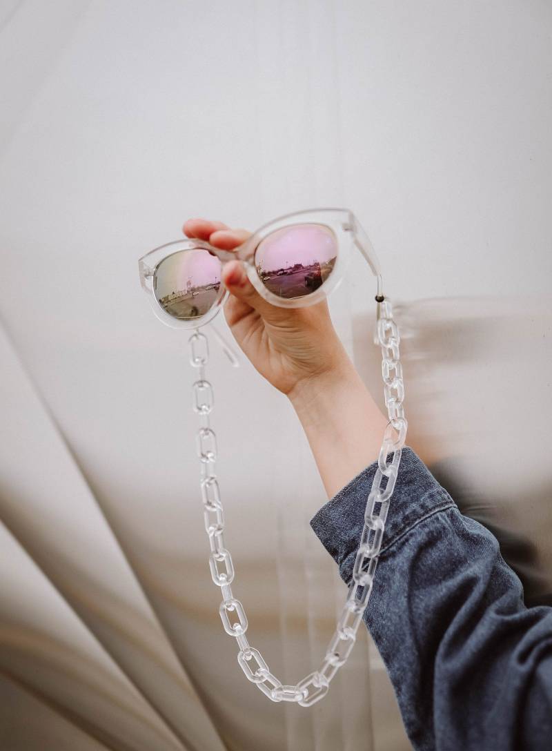 Klare Acryl Brillenkette Lucite Brillenband von fashionmeme