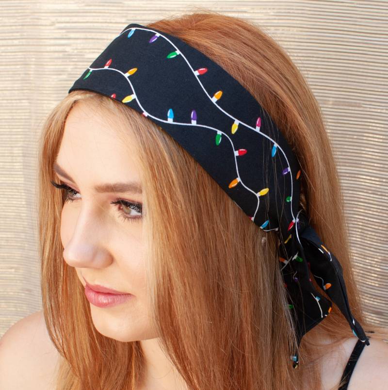 Weihnachtslichter-stirnband Biegbarer Draht-Haarreif Aus Flanell von fashionmeme