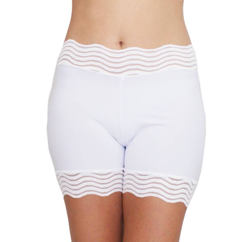 Weiße Brautdusche Slip Shorts - Oberschenkel Schoner Shorties Matte Spandex Spitze Unterkleid von fashionmeme
