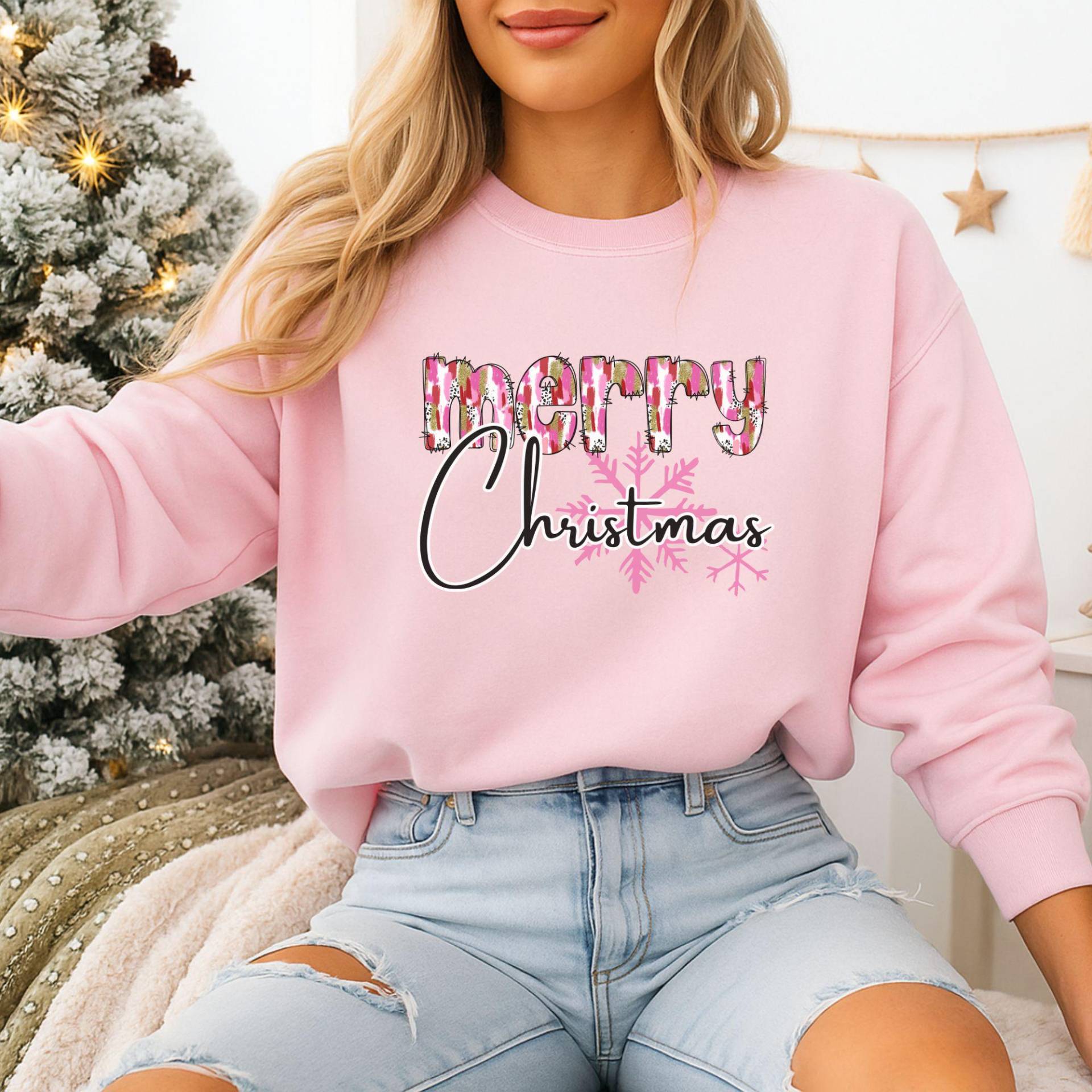 Weihnachtspullover, Christmas Sweater, Weihnachtsgeschenk, Winter Vibes, Unisex Cozy Jumper, Advent, Snowflake Design, Soft Cotton von fashionquarter