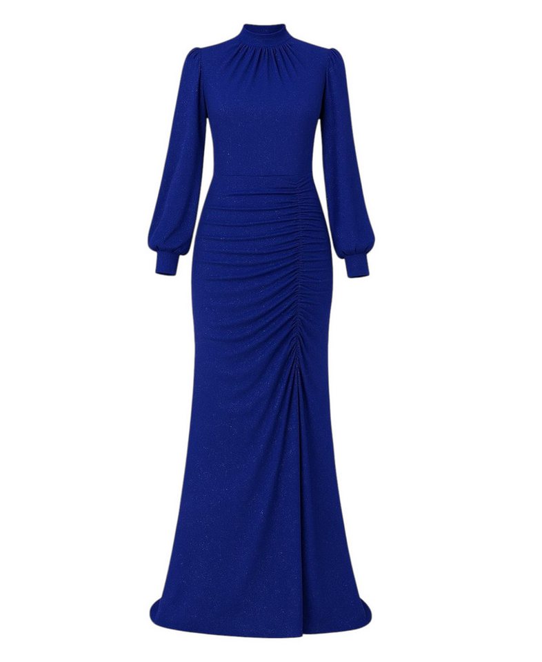 fashionshowcase Abendkleid langärmliges Maxikleid Damen Abaya Kleid - Modest Fashion Abiye mit Kragen, voll bedeckt von fashionshowcase