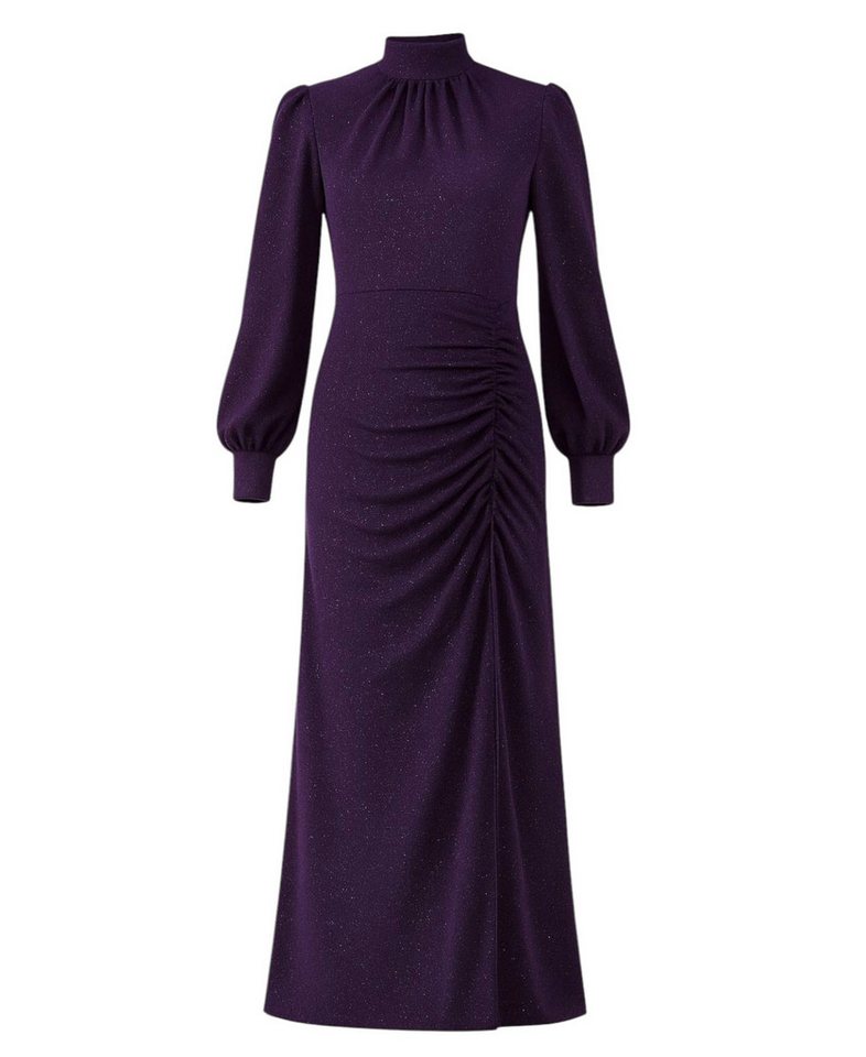 fashionshowcase Abendkleid langärmliges Maxikleid Damen Abaya Kleid - Modest Fashion Abiye mit Kragen, voll bedeckt von fashionshowcase