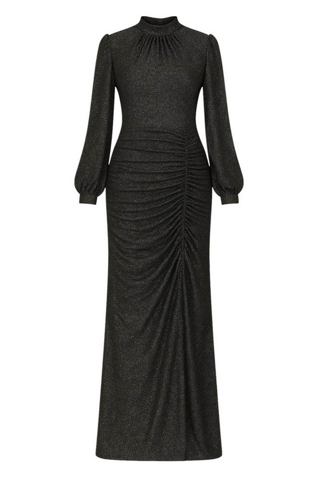 fashionshowcase Abendkleid langärmliges Maxikleid Damen Abaya Kleid - Modest Fashion Abiye mit Kragen, voll bedeckt von fashionshowcase