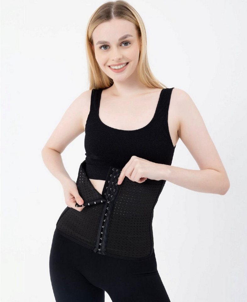 fashionshowcase Corsage Damen - Figurformender Bauchgurt mit Stützstäbchen & Hakenverschluss von fashionshowcase