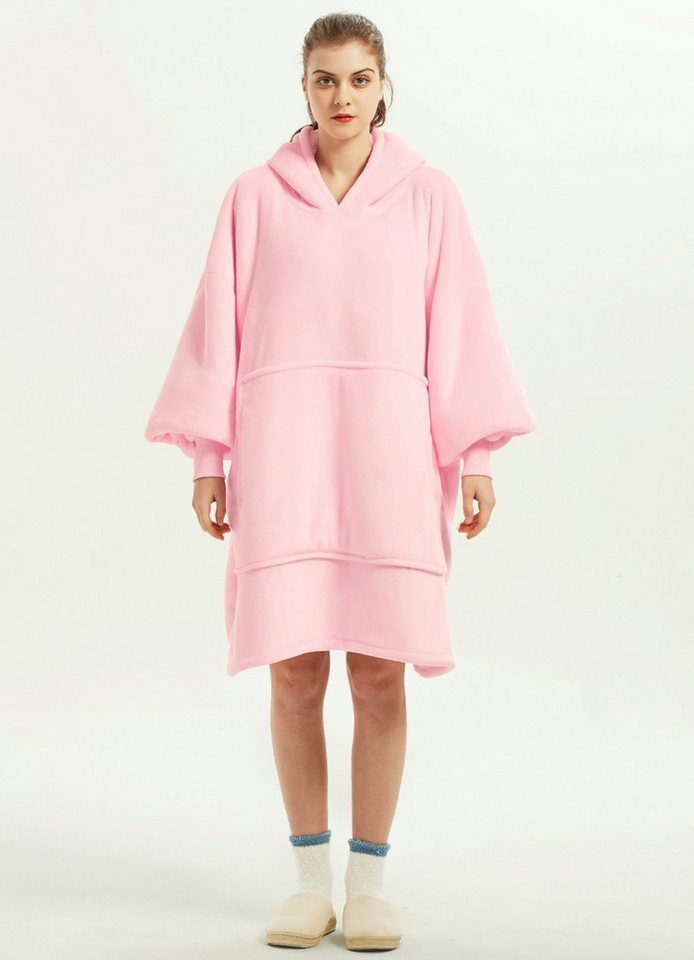 fashionshowcase Hoodie Kuscheldecke Unisex Pulloverdecke – Einheitsgröße bis 4XL mit Kapuze mit weichem Fleece-Innenfutter für maximale Wärme von fashionshowcase