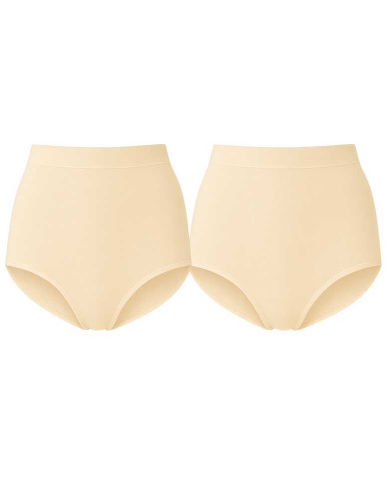 fashionshowcase Miederslip 2er Pack figurformend hoher Bund Shaping-Slip eng anliegend (2-St., 2er-Pack) 2er-Pack, figurformend, hoher Bund, enganliegend von fashionshowcase