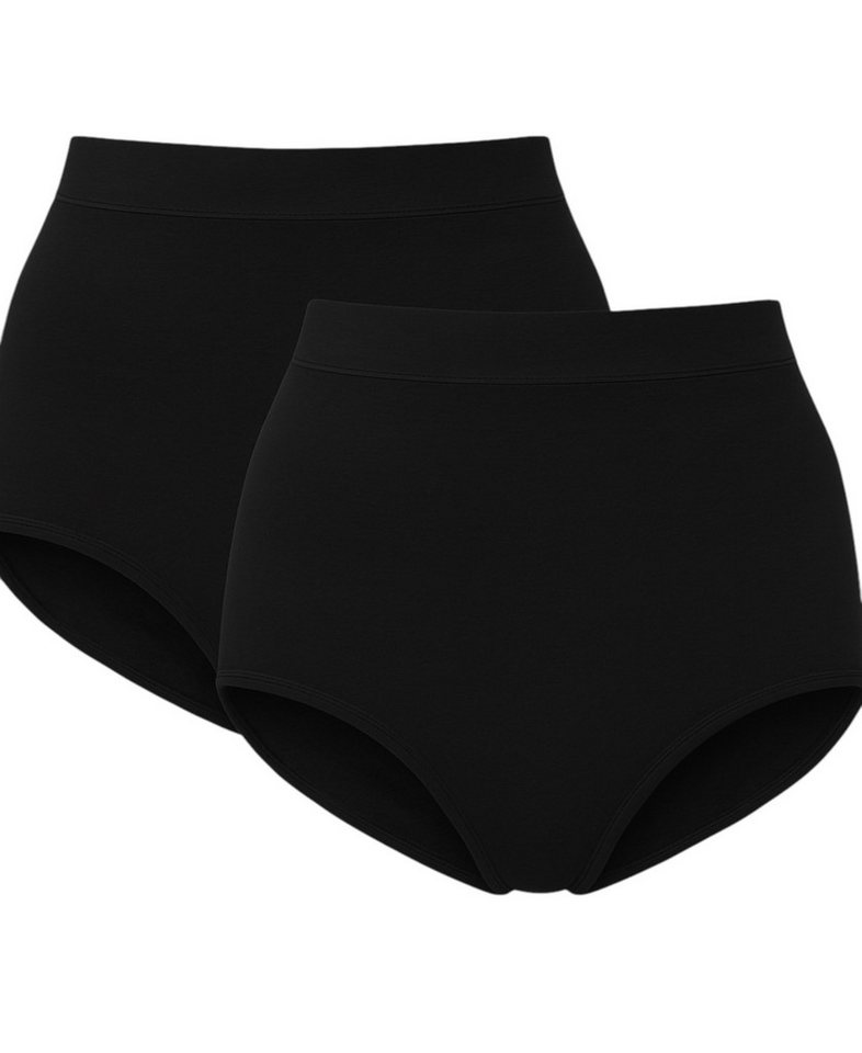 fashionshowcase Miederslip 2er Pack figurformend hoher Bund Shaping-Slip eng anliegend (2-St., 2er-Pack) 2er-Pack, figurformend, hoher Bund, enganliegend von fashionshowcase