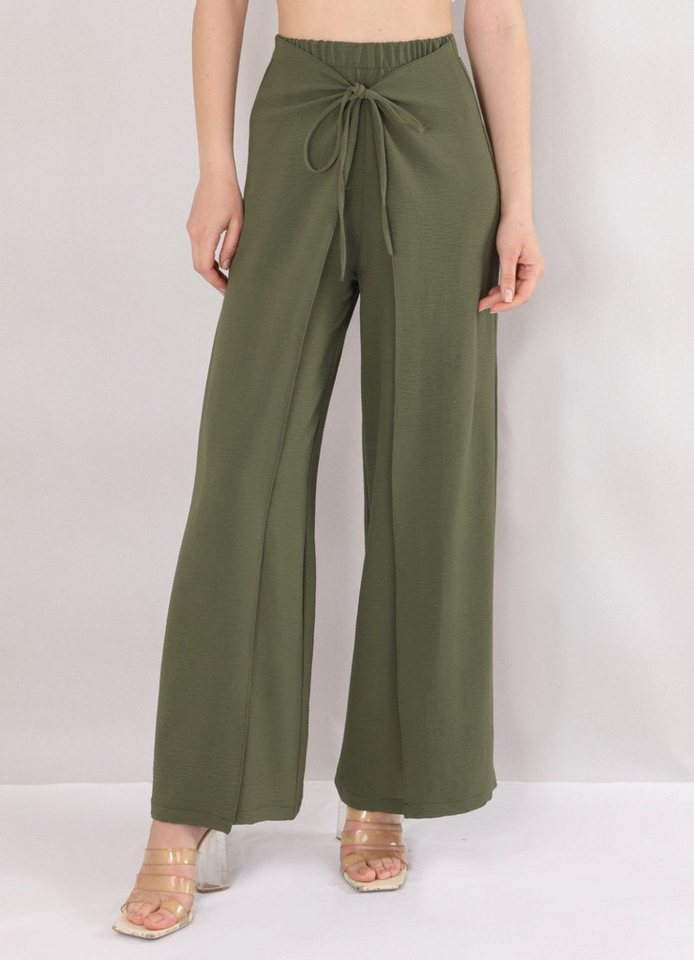 fashionshowcase Haremshose Damen Weite High-Waist Hose mit Rock-Optik Einteiliges Design von fashionshowcase