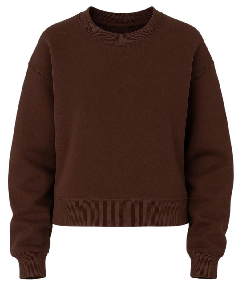 fashionshowcase Sweatshirt Kuscheliger Oversize Damen Pullover Weich Gefüttert Innen weich gefüttert, dicke Baumwolle von fashionshowcase