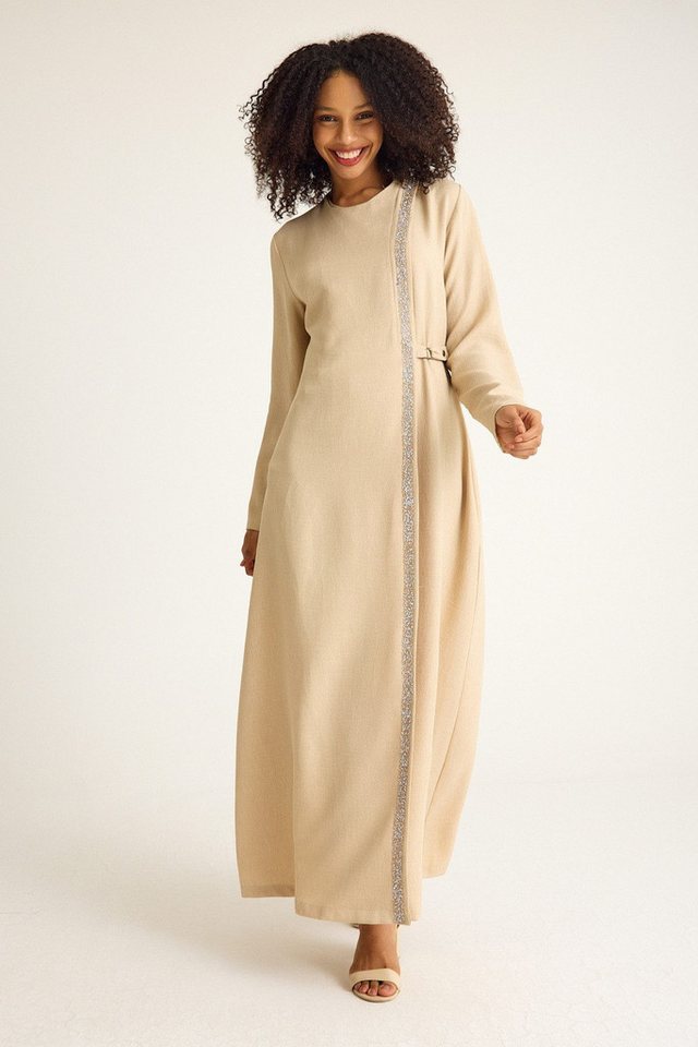 fashionshowcase Tunikakleid Tunikakleid Abaya Kleid mit Schmuckdetails – Modest Fashion von fashionshowcase