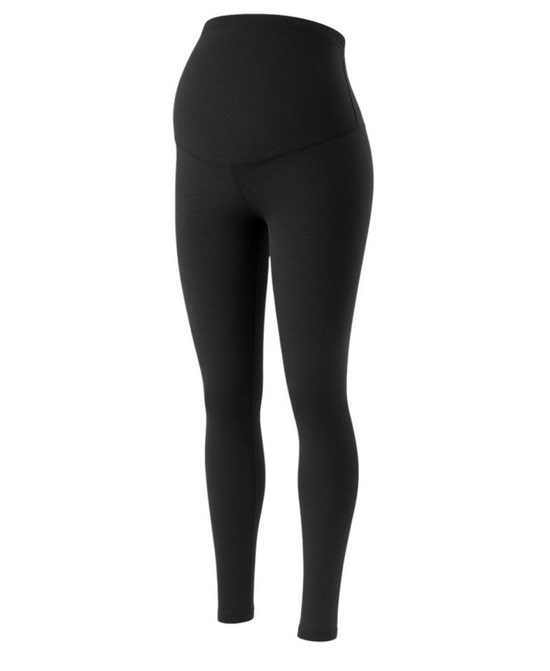 fashionshowcase Umstandsleggings Dehnbare Schwangerschafts-Leggins mit hohem Bund aus Baumwolle (1-tlg) Ohne störende Knöpfe oder Reißverschlüsse von fashionshowcase