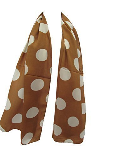 braun mit cremefarbenen Tupfen gepunktet gepunktet Damen Mode SCHAL Halstuch 160cm x 48cm von fett-catz-Kopie-catz - Brown/Cream Spots, 160cm x 48cm von fat-catz-copy-catz