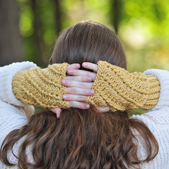 Fingerlose Handschuhe, Handschuhe Gehäkelt, Geschenk Für Frauen Oder Jugendliche von fawnandbirch