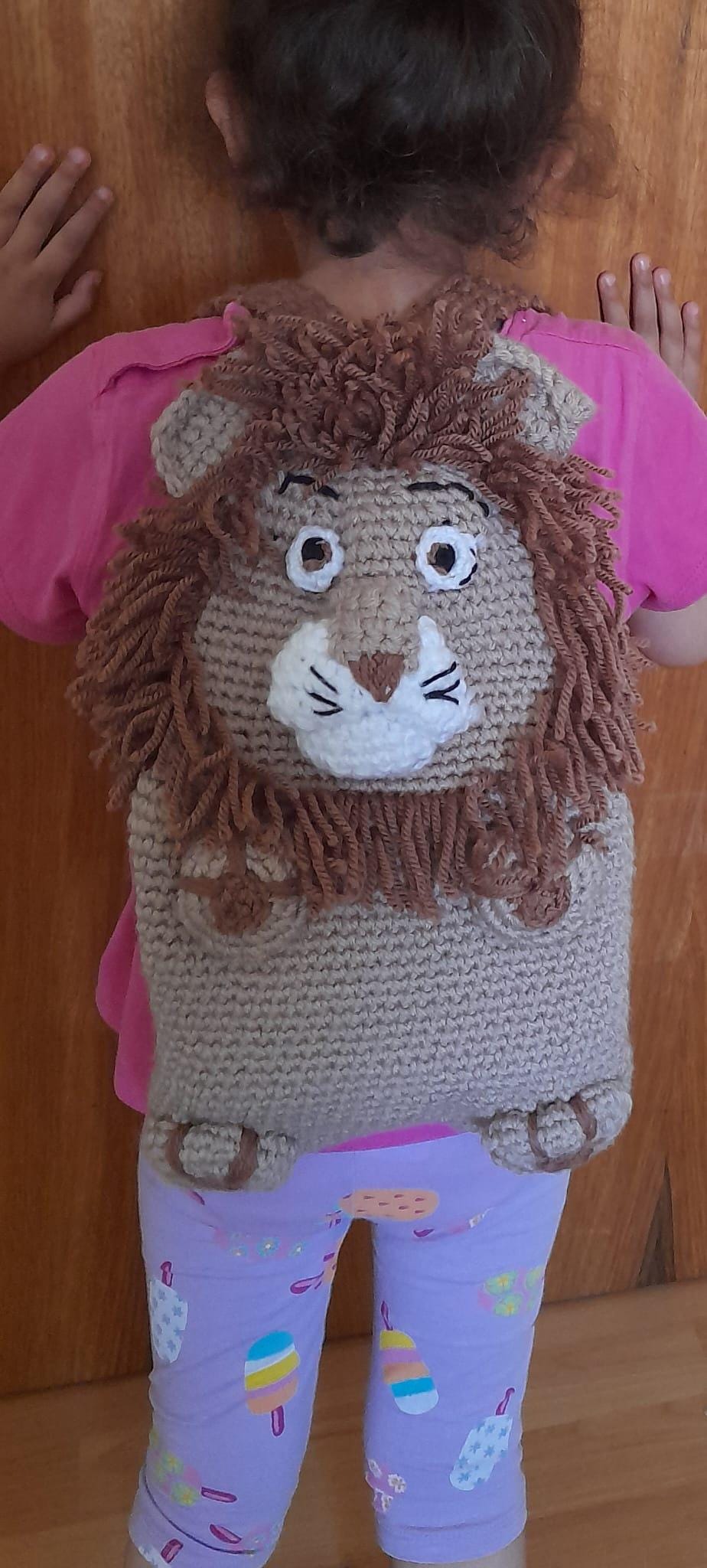 Löwe Kinderrucksack Crochet Personalisierung Mit Namen Löwe Kinderrucksack Crochet Personalisierung Mit Namen von fazzahandmade