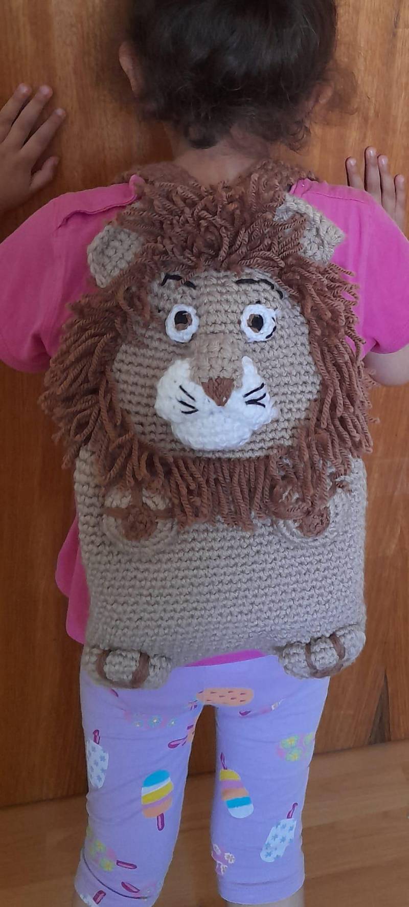 Löwe Kinderrucksack Crochet Personalisierung Mit Namen Löwe Kinderrucksack Crochet Personalisierung Mit Namen von fazzahandmade