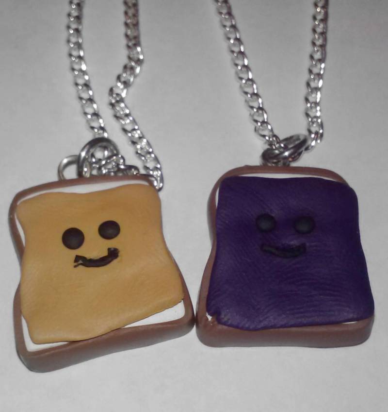 Erdnussbutter Und Marmelade Pb & J Best Friends Herz Anhänger. Auf Halskette Buch Mark Schlüsselanhänger Polymer Clay Kawaii Erdnussbutter Und Marmelade Pb & J Best Friends Herz Anhänger. Auf Halskette Buch Mark Schlüsselanhänger Polymer Clay Kawaii von fcwhimsey