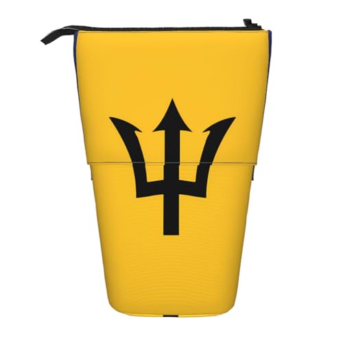 Bleistifttasche mit Flaggenmotiv von Barbados, erweiterbar, Multi-Design, Oxford-Gewebe, verstellbare Höhe, Mehrzweck-Kosmetiktasche Bleistifttasche mit Flaggenmotiv von Barbados, erweiterbar, Multi-Design, Oxford-Gewebe, verstellbare Höhe, Mehrzweck-Kosmetiktasche von fdgbnm