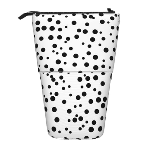 Bleistifttasche mit Standfunktion, erweiterbar, schwarz-weiß gepunktet, Multi-Design, Oxford-Gewebe, verstellbare Höhe, Mehrzweck-Kosmetiktasche Bleistifttasche mit Standfunktion, erweiterbar, schwarz-weiß gepunktet, Multi-Design, Oxford-Gewebe, verstellbare Höhe, Mehrzweck-Kosmetiktasche von fdgbnm