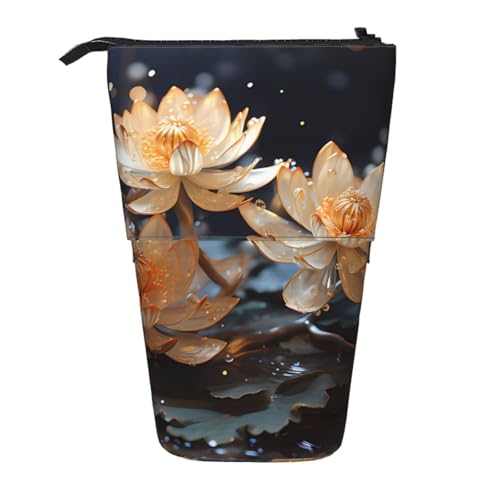 Bohemian White Lotus erweiterbare Stifte-Tasche, Multi-Design, Oxford-Stoff, verstellbare Höhe, Mehrzweck-Kosmetiktasche Bohemian White Lotus erweiterbare Stifte-Tasche, Multi-Design, Oxford-Stoff, verstellbare Höhe, Mehrzweck-Kosmetiktasche von fdgbnm