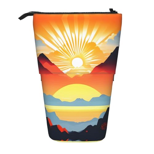 Bright Sunrise Federmäppchen, erweiterbar, Multi-Design, Oxford-Gewebe, verstellbare Höhe, Mehrzweck-Kosmetiktasche Bright Sunrise Federmäppchen, erweiterbar, Multi-Design, Oxford-Gewebe, verstellbare Höhe, Mehrzweck-Kosmetiktasche von fdgbnm