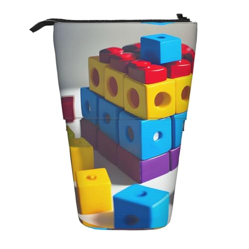 Bunte Bausteine, erweiterbarer Ständer, Bleistifttasche, Multi-Design, Oxford-Gewebe, verstellbare Höhe, Mehrzweck-Kosmetiktasche Bunte Bausteine, erweiterbarer Ständer, Bleistifttasche, Multi-Design, Oxford-Gewebe, verstellbare Höhe, Mehrzweck-Kosmetiktasche von fdgbnm