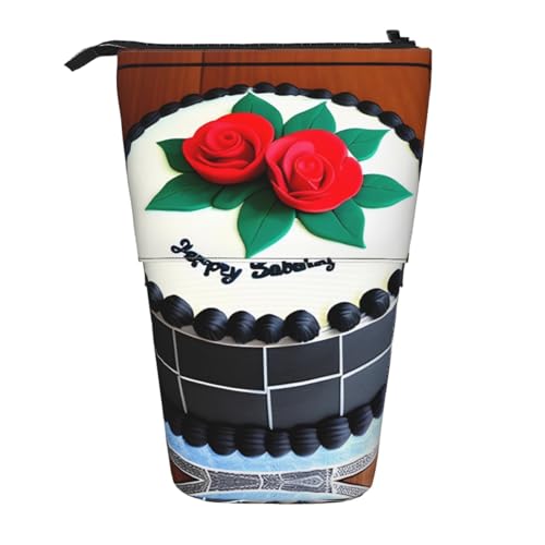 Delicious Cakes Stifteetui, erweiterbar, Multi-Design, Oxford-Gewebe, verstellbare Höhe, Mehrzweck-Kosmetiktasche von fdgbnm