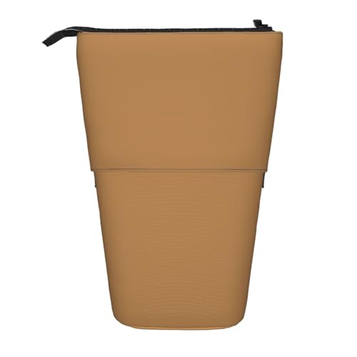 Einfarbige braune erweiterbare Stifte-Tasche mit Standfunktion, verschiedene Designs, Oxford-Gewebe, verstellbare Höhe, Mehrzweck-Kosmetiktasche Einfarbige braune erweiterbare Stifte-Tasche mit Standfunktion, verschiedene Designs, Oxford-Gewebe, verstellbare Höhe, Mehrzweck-Kosmetiktasche von fdgbnm