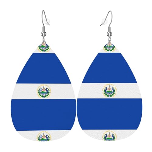 Fdgbnm El Salvador Leder-Ohrringe. Doppelseitiger Druck aus Leder. Leicht, hypoallergen, festlich und bereit zum Verschenken. Fdgbnm El Salvador Leder-Ohrringe. Doppelseitiger Druck aus Leder. Leicht, hypoallergen, festlich und bereit zum Verschenken. von fdgbnm