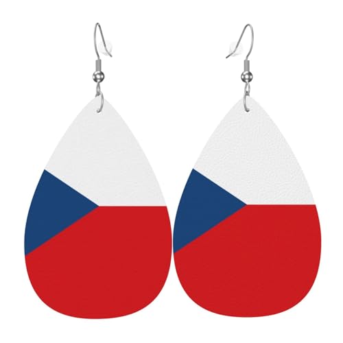 Fdgbnm Leder-Ohrring mit Flagge der Tschechischen Republik. Doppelseitiger Druck aus Leder. Leicht, hypoallergen, festlich und bereit zum Verschenken. Fdgbnm Leder-Ohrring mit Flagge der Tschechischen Republik. Doppelseitiger Druck aus Leder. Leicht, hypoallergen, festlich und bereit zum Verschenken. von fdgbnm