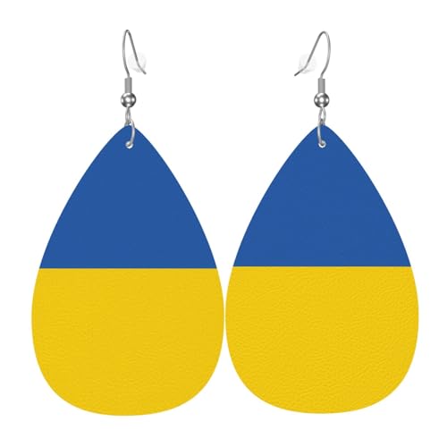 Fdgbnm Leder-Ohrring mit Flagge der Ukraine. Doppelseitiger Druck aus Leder. Leicht, hypoallergen, festlich und bereit zum Verschenken. Fdgbnm Leder-Ohrring mit Flagge der Ukraine. Doppelseitiger Druck aus Leder. Leicht, hypoallergen, festlich und bereit zum Verschenken. von fdgbnm