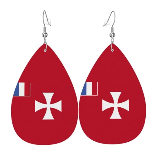 Fdgbnm Leder-Ohrring mit Flagge der Wallis und Futuna-Inseln. Doppelseitiger Druck aus Leder. Leicht, hypoallergen, festlich und bereit zum Verschenken. Fdgbnm Leder-Ohrring mit Flagge der Wallis und Futuna-Inseln. Doppelseitiger Druck aus Leder. Leicht, hypoallergen, festlich und bereit zum Verschenken. von fdgbnm