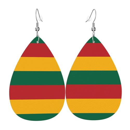 Fdgbnm Leder-Ohrring mit Flagge von Litauen. Doppelseitiger Druck aus Leder. Leicht, hypoallergen, festlich und bereit zum Verschenken. Fdgbnm Leder-Ohrring mit Flagge von Litauen. Doppelseitiger Druck aus Leder. Leicht, hypoallergen, festlich und bereit zum Verschenken. von fdgbnm