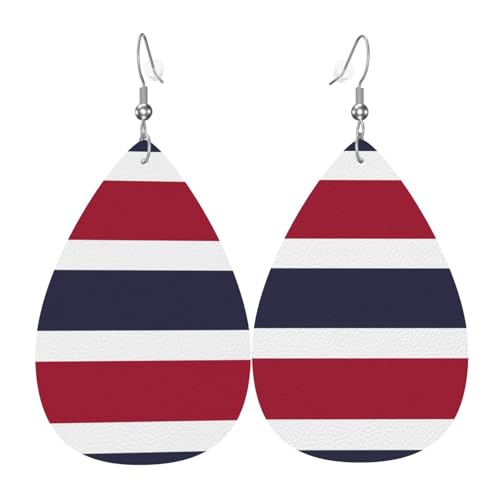 Fdgbnm Leder-Ohrring mit Thailand-Flagge. Doppelseitiger Druck aus Leder. Leicht, hypoallergen, festlich und bereit zum Verschenken. Fdgbnm Leder-Ohrring mit Thailand-Flagge. Doppelseitiger Druck aus Leder. Leicht, hypoallergen, festlich und bereit zum Verschenken. von fdgbnm