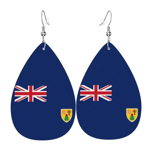 Fdgbnm Lederohrring mit Flagge der Türken und Caicosinseln. Doppelseitiger Druck aus Leder. Leicht, hypoallergen, festlich und bereit zum Verschenken. Fdgbnm Lederohrring mit Flagge der Türken und Caicosinseln. Doppelseitiger Druck aus Leder. Leicht, hypoallergen, festlich und bereit zum Verschenken. von fdgbnm