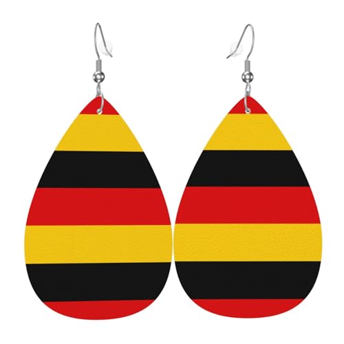 Fdgbnm Lederohrring mit deutscher Flagge. Doppelseitiger Druck aus Leder. Leicht, hypoallergen, festlich und bereit zum Verschenken. Fdgbnm Lederohrring mit deutscher Flagge. Doppelseitiger Druck aus Leder. Leicht, hypoallergen, festlich und bereit zum Verschenken. von fdgbnm