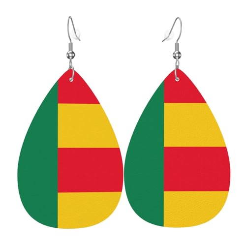 Fdgbnm Lederohrringe Flagge Benin. Doppelseitiger Druck aus Leder. Leicht, hypoallergen, festlich und bereit zum Verschenken. Fdgbnm Lederohrringe Flagge Benin. Doppelseitiger Druck aus Leder. Leicht, hypoallergen, festlich und bereit zum Verschenken. von fdgbnm