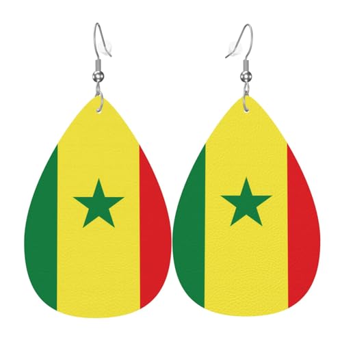 Fdgbnm Lederohrringe Flagge des Senegals. Doppelseitiger Druck aus Leder. Leicht, hypoallergen, festlich und bereit zum Verschenken. Fdgbnm Lederohrringe Flagge des Senegals. Doppelseitiger Druck aus Leder. Leicht, hypoallergen, festlich und bereit zum Verschenken. von fdgbnm