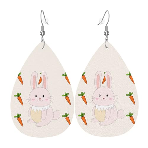 Fdgbnm Smiling Rabbit Leder-Ohrringe. Doppelseitiger Druck aus Leder. Leicht, hypoallergen, festlich und bereit zum Verschenken. Fdgbnm Smiling Rabbit Leder-Ohrringe. Doppelseitiger Druck aus Leder. Leicht, hypoallergen, festlich und bereit zum Verschenken. von fdgbnm