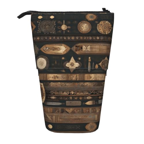 Federmäppchen im Bohemian-Stil, erweiterbar, mit Standfunktion, Oxford-Gewebe, verstellbare Höhe, Mehrzweck-Kosmetiktasche Federmäppchen im Bohemian-Stil, erweiterbar, mit Standfunktion, Oxford-Gewebe, verstellbare Höhe, Mehrzweck-Kosmetiktasche von fdgbnm