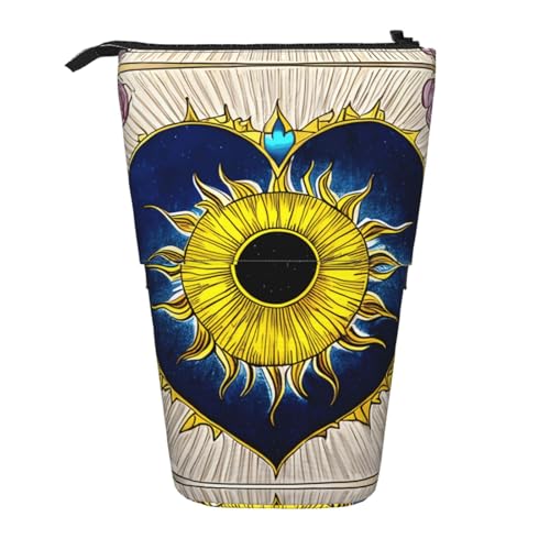 Federmäppchen mit Cartoon-Herz und Sonne, erweiterbar, Multi-Design, Oxford-Gewebe, verstellbare Höhe, Mehrzweck-Kosmetiktasche Federmäppchen mit Cartoon-Herz und Sonne, erweiterbar, Multi-Design, Oxford-Gewebe, verstellbare Höhe, Mehrzweck-Kosmetiktasche von fdgbnm