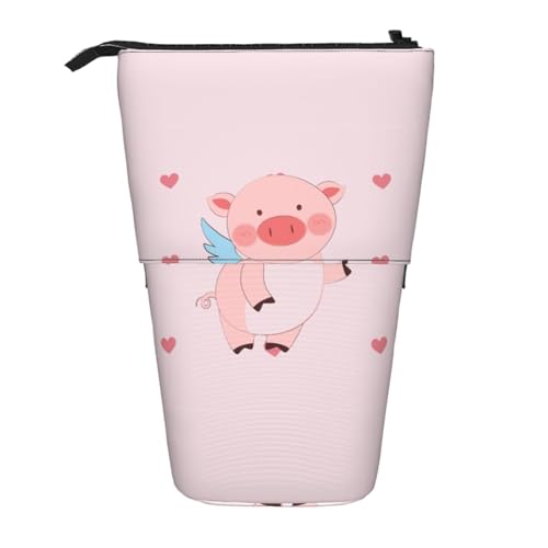 Federmäppchen mit Cartoon-Motiv, fliegendes Schwein, erweiterbar, Multi-Design, Oxford-Gewebe, verstellbare Höhe, Mehrzweck-Kosmetiktasche Federmäppchen mit Cartoon-Motiv, fliegendes Schwein, erweiterbar, Multi-Design, Oxford-Gewebe, verstellbare Höhe, Mehrzweck-Kosmetiktasche von fdgbnm