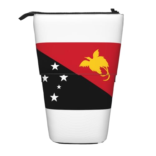 Federmäppchen mit Flaggenmotiv von Papua-Neuguinea, erweiterbar, Multi-Design, Oxford-Gewebe, verstellbare Höhe, Mehrzweck-Kosmetiktasche Federmäppchen mit Flaggenmotiv von Papua-Neuguinea, erweiterbar, Multi-Design, Oxford-Gewebe, verstellbare Höhe, Mehrzweck-Kosmetiktasche von fdgbnm
