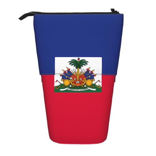 Federmäppchen mit Haitianischer Flagge, erweiterbar, Multi-Design, Oxford-Gewebe, verstellbare Höhe, Mehrzweck-Kosmetiktasche Federmäppchen mit Haitianischer Flagge, erweiterbar, Multi-Design, Oxford-Gewebe, verstellbare Höhe, Mehrzweck-Kosmetiktasche von fdgbnm