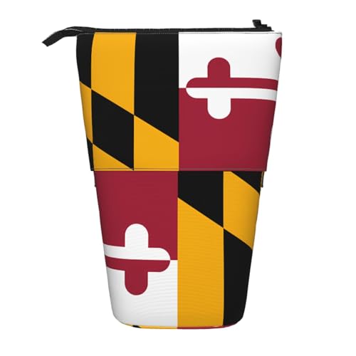 Federmäppchen mit Maryland-Staatsflagge, erweiterbar, Multi-Design, Oxford-Gewebe, verstellbare Höhe, Mehrzweck-Kosmetiktasche Federmäppchen mit Maryland-Staatsflagge, erweiterbar, Multi-Design, Oxford-Gewebe, verstellbare Höhe, Mehrzweck-Kosmetiktasche von fdgbnm