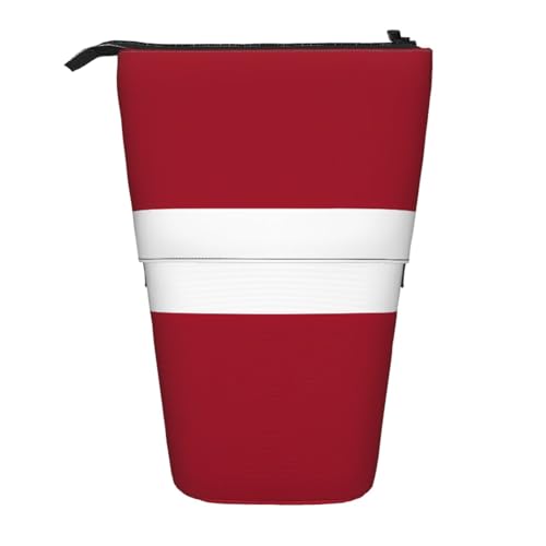 Federmäppchen mit Motiv Flagge von Lettland, erweiterbar, Multi-Design, Oxford-Gewebe, verstellbare Höhe, Mehrzweck-Kosmetiktasche Federmäppchen mit Motiv Flagge von Lettland, erweiterbar, Multi-Design, Oxford-Gewebe, verstellbare Höhe, Mehrzweck-Kosmetiktasche von fdgbnm
